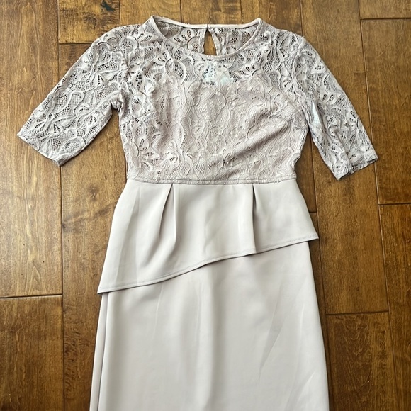 NWT En Focus Blush Pink Maxi top Lace Dress Size 4 - Picture 4 of 7